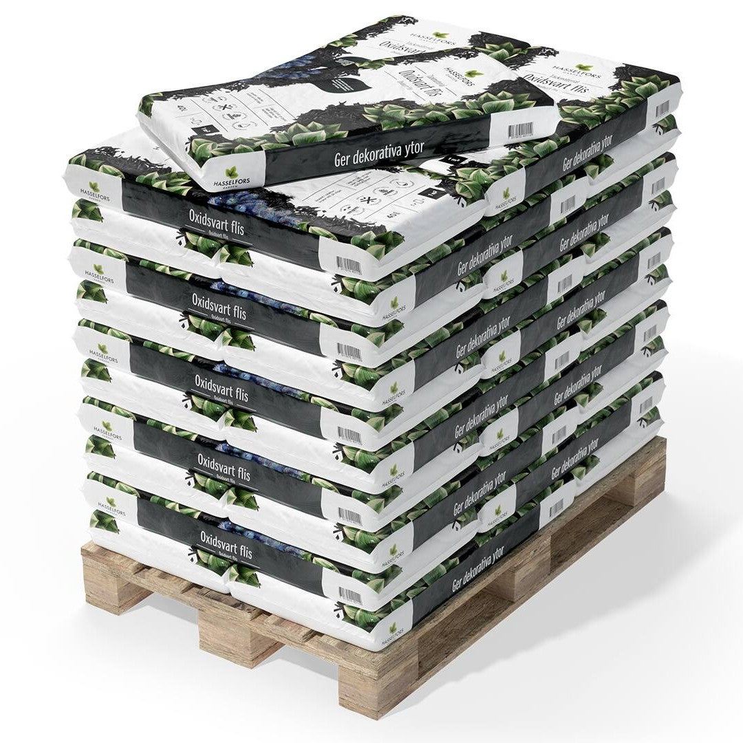 Hasselfors oxidsvart flis, 40 liter, 45 st, Helpall